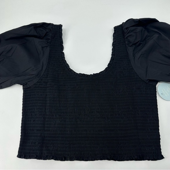 Hill House The Aiko Nap Top Black Smocked XXL New with Tags - Picture 9 of 14